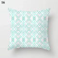 Ljojo Mint Green Blue Geometric Cushion Cover Modern Home Decor
