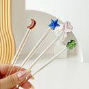 Ljojo 450ml Heat Resistant Glass Coffee Mug with Stirring Stick
