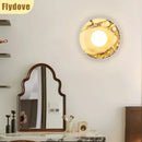 Ljojo Marble White Glass Ball LED Wall Lamp for Luxury Home Decor