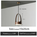 Medieval Wood Painted LED Pendant Light for Living Room Home Decoration by Ljojo