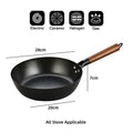 Ljojo 28cm Iron Frying Wok Pan, Handmade Cast, Gas Stove Kitchen Cookware