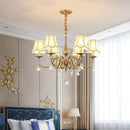 Ljojo Crystal Chandelier Gold Pendant Light for Living Room Dining Bedroom-Farmhouse Church Glam Lighting