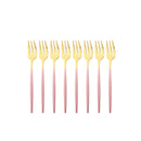 Ljojo Mini Stainless Steel Tea Cake Dessert Forks Set - 8pcs