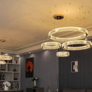 Ljojo Luxury Crystal LED Chandelier for Home & Hotel Decor with Remote Control