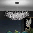 Luxury Modern Crystal Ceiling Chandelier | Silvery Hanging Light for Dining Living Room by Ljojo