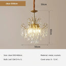 French Crystal LED Pendant Light: Romantic Bedroom Luxury Lamp by Ljojo