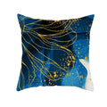 Ljojo Light Luxury Blue Abstract Print Throw Pillow Cover - Marble Stripe