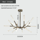 Ljojo Luxury Nordic LED Chandeliers Modern Acrylic Branch Pendant Lights Stylish Designer-Living Room Hallway