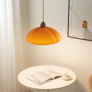Ljojo Mid Century Orange Glass Pumpkin Chandelier