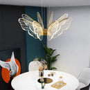 Ljojo Lotus Leaf Chandelier: Elegant LED Butterfly Lamp for Dining Room and Bedroom