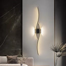 LED Wall Sconce Long Strip Modern Black Remote Control Lighting for Living Room Bedroom by Ljojo