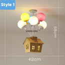 LED Airship Pendant Lamp Creative Princess Dreamy Girls Room Fixture - Ljojo