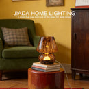 Glass Mushroom Bedside Lamp Cream Simple Girly Bedroom Decoration - Ljojo