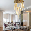 LED Crystal Chandelier: Modern Villa Hanging Light for Hotel Lobby & Staircase - Ljojo