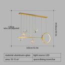 Ljojo Luxury Butterfly Gypsophila LED Chandelier Pendant Light Modern Decor Dining Bedroom Living Room