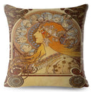 Beige Art Nouveau Gallery Cushion Cover for Home Decor - Ljojo