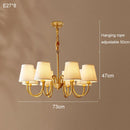 Ljojo Medieval Copper Chandelier Retro Dining Room Luxury Hanging Lamp