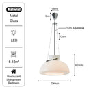 Nordic Glass Bowl LED Pendant Light Minimalist for Bedroom Dinning Room Chandelier by Ljojo