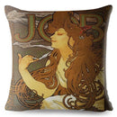 Beige Art Nouveau Gallery Cushion Cover for Home Decor - Ljojo