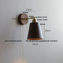 Ljojo LED Wall Sconce Walnut Wood Rotate Stair Light Fixture Nordic Modern Style