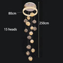 Crystal LED Chandelier - Luxury High-Rise Stairs Lighting by Ljojo