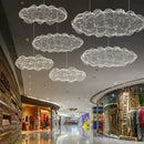 Ljojo Danish Designer Pendant Lights LED Iron Mesh Cloud Chandeliers Industrial Loft Ceiling Lamps