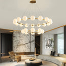 Ljojo Italian Light Luxury Circular Magic Bean Pendant Light for Dining Table and Living Room