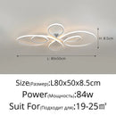 Modern Black LED Ceiling Light - Sleek Surface Mounted Fixture for Bedroom Living Room - Ljojo