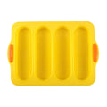 Ljojo 4-Grid Silicone French Bread Baking Mold - Nonstick Baguette Tray