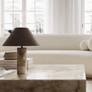 Italian Marble Table Lamp Elegant Natural Stone Living Room Bedroom Decor by Ljojo