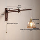 Ljojo LED Wood Glass Wall Lamp Modern Nordic Style for Home Decor