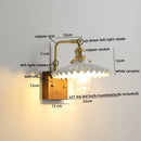 Ljojo LED Wall Sconce Pull Chain Switch Copper Ceramic Nordic Stair Light Fixtures