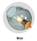 Ljojo Modern Glass Ball Chandelier Stained Shades Pendant Lamp for Dining Living Bedroom