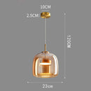 Nordic Smoke Gray Glass Chandelier Pendant Light for Bedroom Dining Room by Ljojo