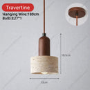 Modern Stone Pendant Light Terrazzo Travertine Calacatta Hanging Lamp Ljojo