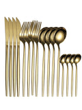 Ljojo 16-Piece Gold Cutlery Set Stainless Steel Tableware Kit