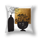 Black Gold Sun Cushion Cover Vase - Ljojo Home Pillowcase Square Cushions