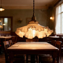 Ljojo Flower Glass Chandelier LED Retro Pendant Light Nordic Art Decor Café Bar Lighting