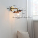 Ljojo LED Walnut Wood Wall Lamp Sconce, Modern Japanese Style, Pull Chain Switch