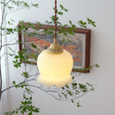 Ljojo Luxury Brass Adjustable LED Pendant Light Resin Modern Nordic Hanging Lamp