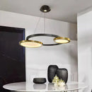 Ljojo Minimalist Glass Multi Ring Chandelier - Dimmable Living Room Lighting