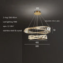 Ljojo Luxury Gold Crystal Pendant Lamp - Dimmable LED Modern Living Room Light
