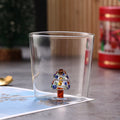 Ljojo 3D Christmas Theme Glass Mug Cup - 300ml - Creative Gift for Girls, Kids, Lovers