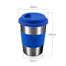 Ljojo 304 Stainless Steel Coffee Cup with Cover, Portable Travel Mug, 350ml