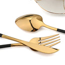 Ljojo 16-Piece Stainless Steel Christmas Dinnerware Set Luxury Cutlery & Tableware