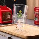 Ljojo 3D Christmas Theme Glass Mug Cup - 300ml - Creative Gift for Girls, Kids, Lovers