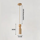 Wabi-Sabi Travertine LED Pendant Light Japanese Vintage E27 Hanging Lighting by Ljojo
