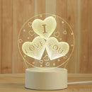 Ljojo 3D Night Lamp Acrylic Desktop Nightlight for Bedroom Decor