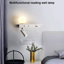 LED Wall Lamp with Switch USB Charging Modern Reading Sconce Light by Ljojo