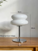 Ljojo Macaron Glass Table Lamp Trichromatic Dimming for Living Room, Bedroom Atmosphere